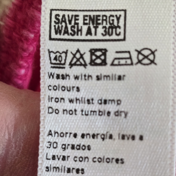 Topshop Women's Pink And White Geometric Print Mini Skirt Size 6 Barbiecore - Picture 8 of 9